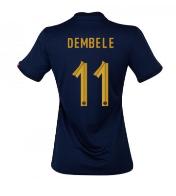 Francja Ousmane Dembele #11 Koszulka Podstawowych Kobiety MŚ 2022 Krótki Rękaw